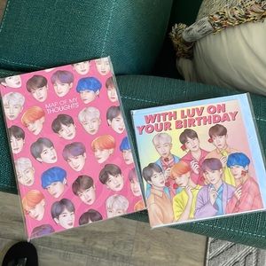 Bts Notebook and birthday card